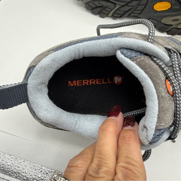 Merrell Vibram Moab 2 Ventilator Gray Hiking Outdoor Boots - Picture 7 of 8